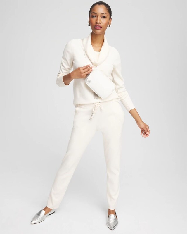 Zenergy Luxe Cashmere Blend Cowl Sweater - image 2